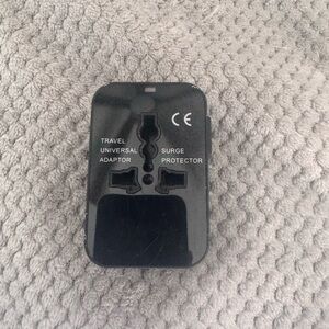 Black Travel Universal Adapter with Surge Protector